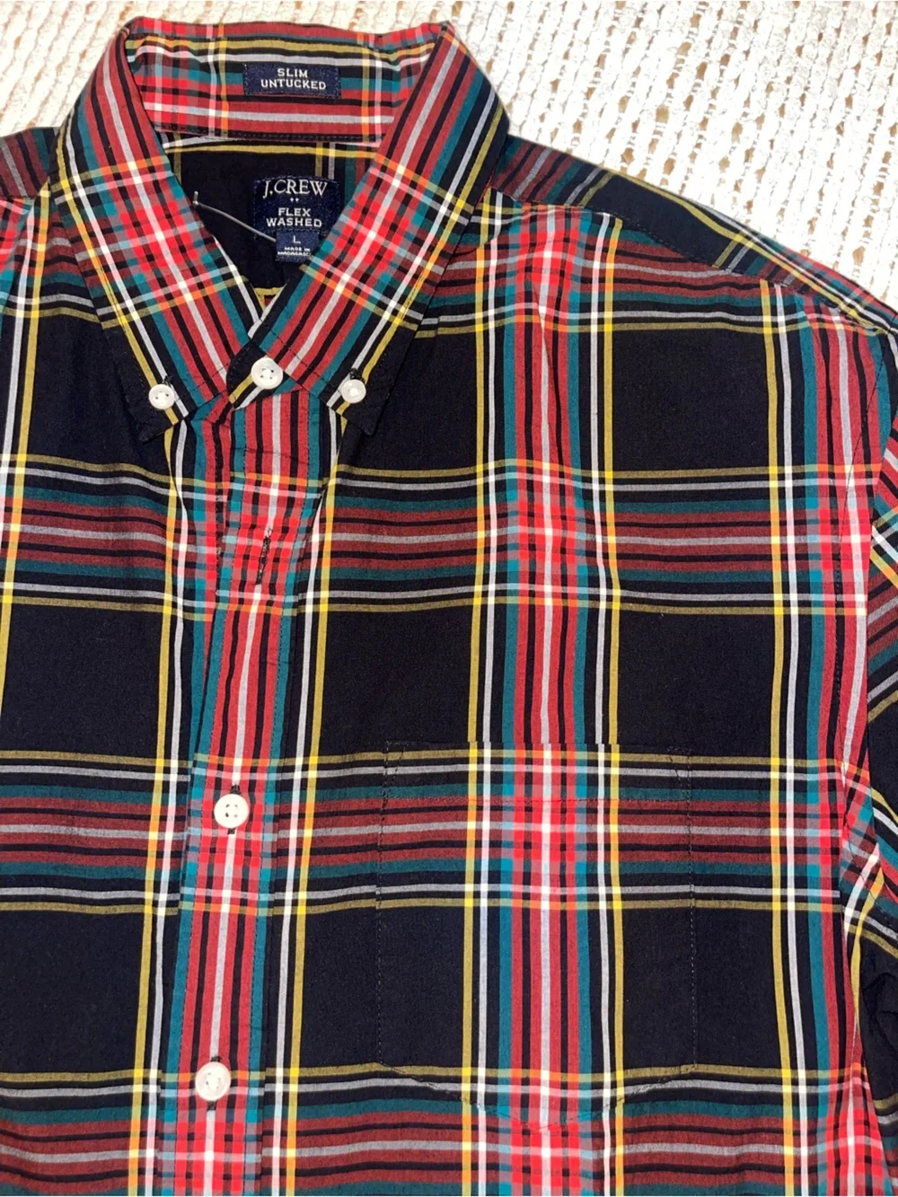J.Crew Slim Untucked tartan plaid button down